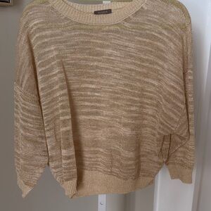 Peserico Beige Gold Knit Sweater